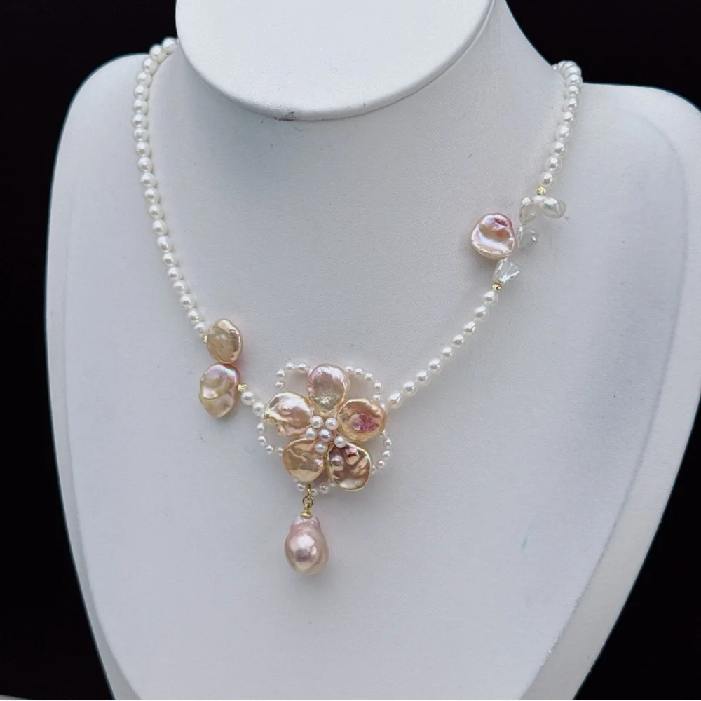 26X178 Handmade Premium Quality Freshwater Baroque Pearl Necklace - Picture 8 of 11